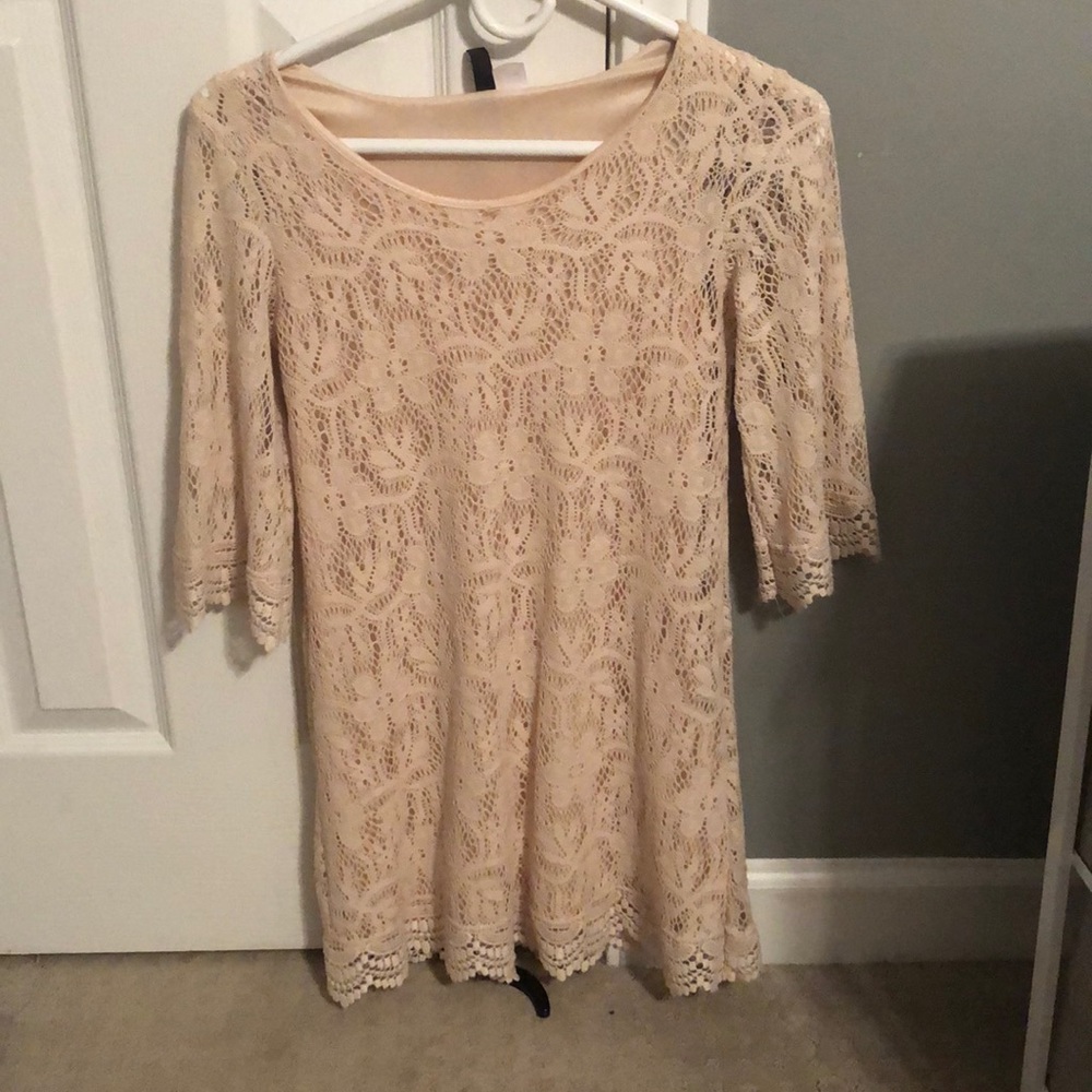 Cream lace dress
